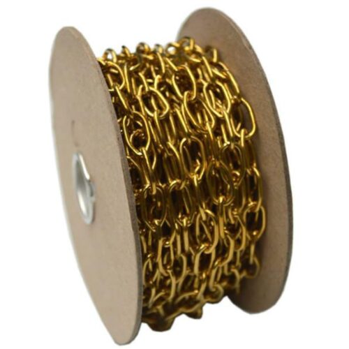 Hipkiss Oval Link Chain 10m Reel - Brass #242 12mm