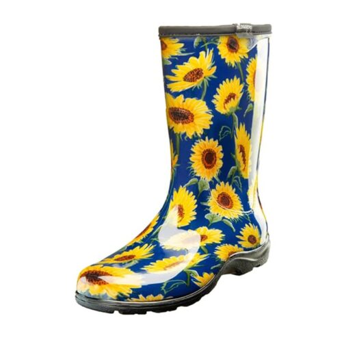 Sloggers Womens Rain Boots Sunflower Blue  Size 9