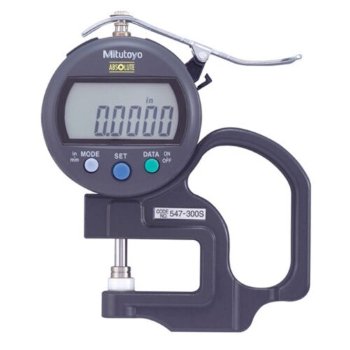 Mitutoyo Digimatic Thickness Gauge .400"/10mm Standard Type with Ceramic Spindle/Anvil
