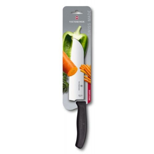 Victorinox Santoku Knife 6.8503.17cm Black Swiss Classic Blister