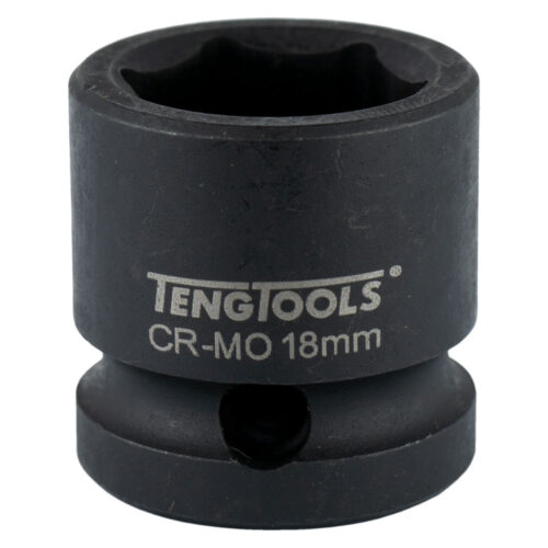 Teng 1/2in Dr. Stubby Impact Socket 18mm DIN