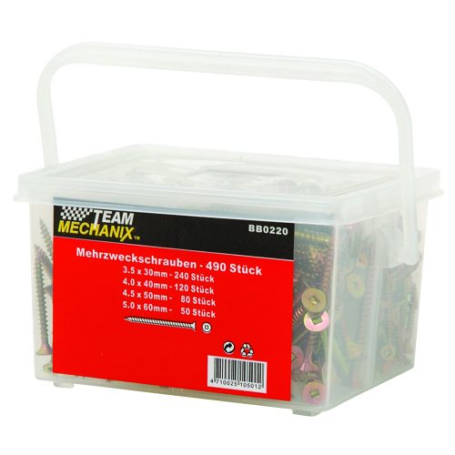 490pc Robertson Screw Assortment