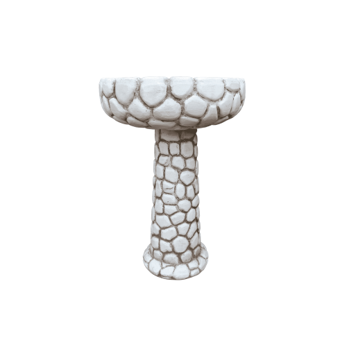 Omni Fibre Clay Bird Bath/Feeder - Pebble Grove