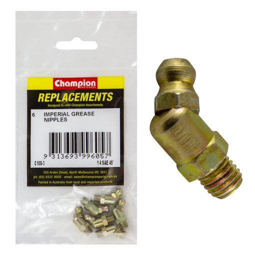 Champion 1/8in NPT (Briggs) 67.5Deg. Grease Nipple - 100pk