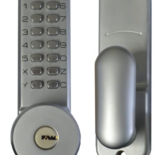 Xcel Digital Entrance Lock with Key Overide Satin Chrome
