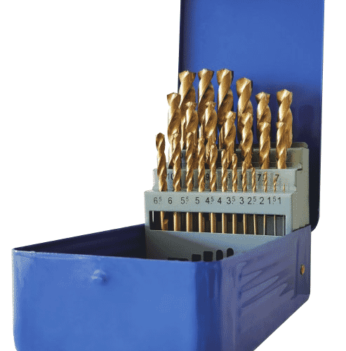 Rex-plus M2 HSS TiN Coated Jobber Drill Set 25pc 1-13mm