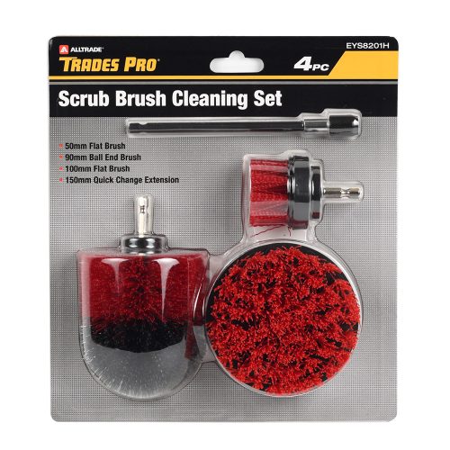 4pc Scrub Brush Cleaning Set