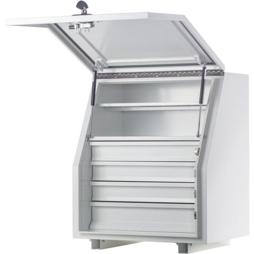 KABoxes 715 Series 4 Drawer 2 Shelves - White