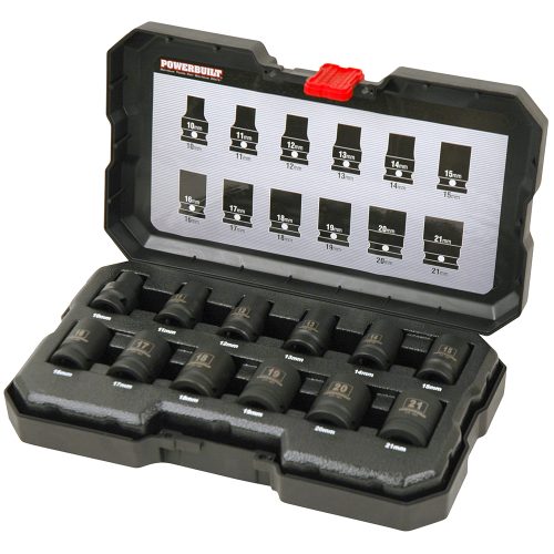 1/2” Dr 12pc 6pt Metric Standard Impact Socket Set