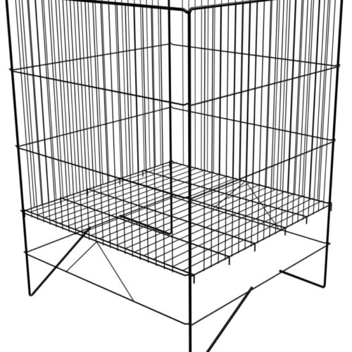 Folding Wire Dump Bin 600sq x 840h Black