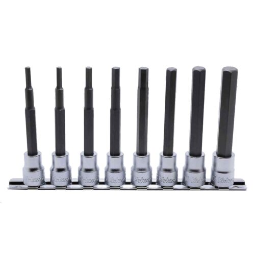 Koken RS3010M-100 Inhex Bit Socket Set On Rail 8pc 3/8"Dr 3-12mm