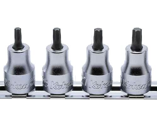 Koken RS3025 Torx Bit Socket Set On Rail 8pc 3/8"Dr T10-T45