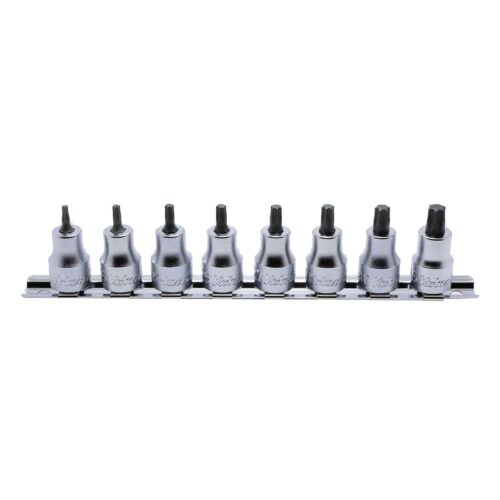 Koken RS3025 Torx Bit Socket Set On Rail 8pc 3/8"Dr T10-T45