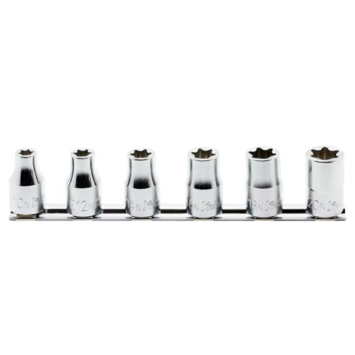 Koken RS4425/6-N Internal Torx Socket Set On Rail 6pc 1/2"Dr E10N - E20N