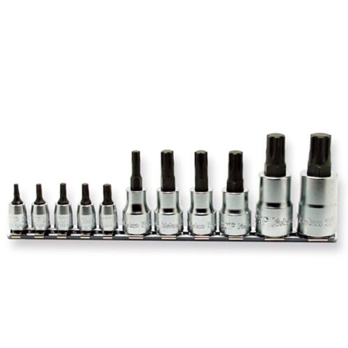 Koken RSX025IP Torx Plus Bit Socket Set on Rail 11pc 1/4"Dr 10IP-27IP