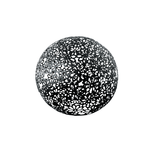 Omni Black Floral Sphere - Extra Large