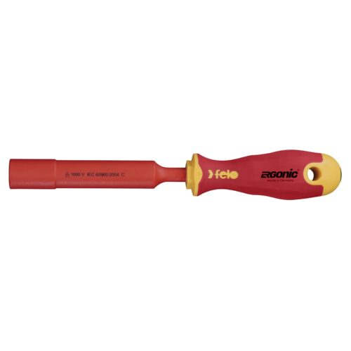 Felo 419 M-Tec Nut Driver Spring Loaded Hex 13 x 125mm Insulated