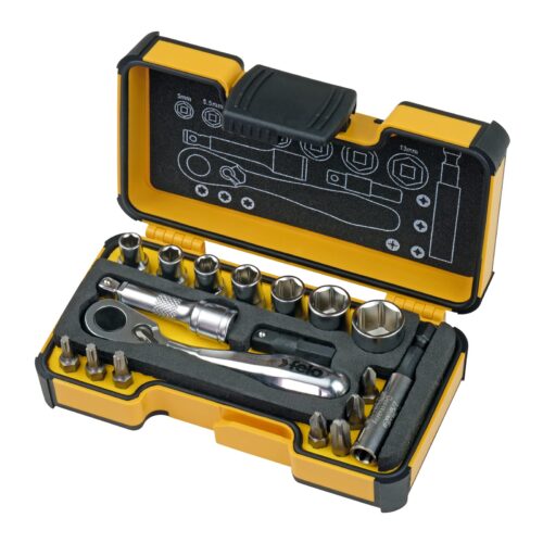 Felo 057 R-GO XS Mini Socket & Bit Set 1/4"Dr 18pc