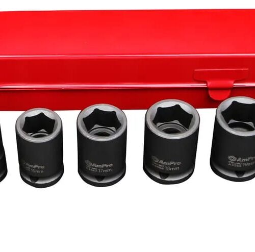 AmPro Air Impact Socket Set 1/2" Dr 10-22mm 10pc