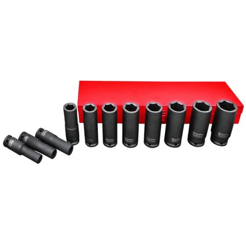 AmPro Deep Air Impact Socket Set 1/2" Dr 10-24mm 11pc