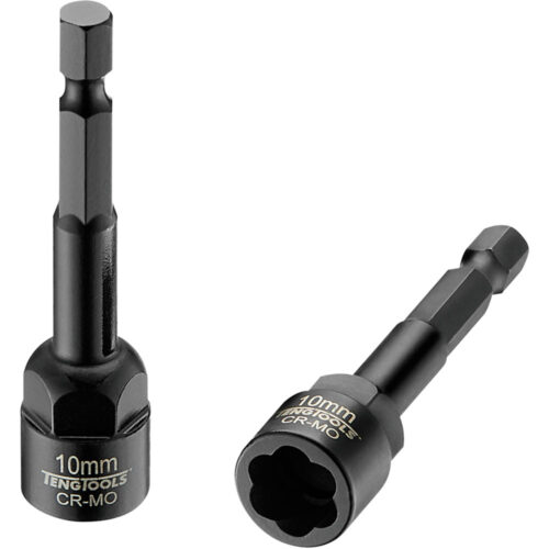 Teng 10mm 1/4in Hex Twist Extractor Cr-Mo
