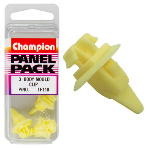 Champion Body Mould Clip Yellow 17mm(L) 17mm(HD) 3pk
