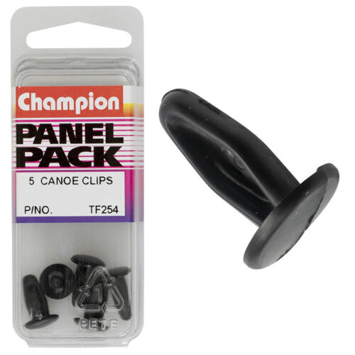 Champion Canoe Clip Black 16mm(L) 6mm(Hole) 11mm(HD) 5pk