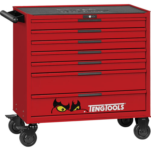 Teng Pro35 37in Roller Cabinet 7 Drawers Red