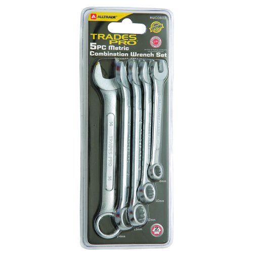 5pc Metric Ring and Open End Spanner Set