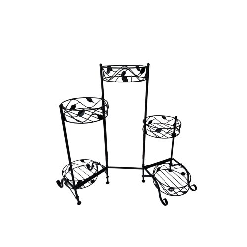 Omni Folding Metal Plant Stand - Black - Holds 5 Plants (2 Pieces - $63.00 Ea -