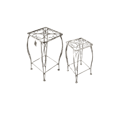 Omni Metal Side Tables - White (Set Of 2 - Lge = Wwsmstl