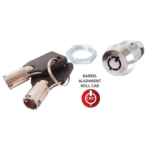 Replacement Lock Barrell & Key - Suitable for Roller cabinets